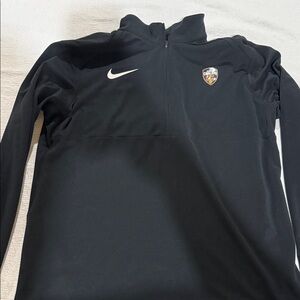 Nike Black Quarter-Zip Jacket with Logo